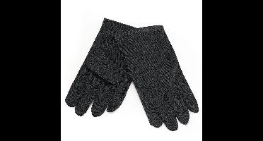 Carnaval verkleed handschoenen - kinderen - satijn zwart - polyester