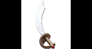 Carnaval verkleed zwaard - Arabier/Piraat - kunststof - 45 cm - zilver - speelgoed