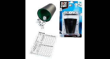 Clown games dobbelset dobbelstenen/dobbelbeker/scoreblok