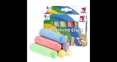 Clown stoepkrijt sticks - 6x stuks - verschillende kleuren - kinderen