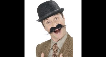 Detective of politie agent nep/plak verkleed snor - verkleed spullen