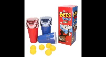 Drankspel/drinkspel beer pong set - met red en blue cups