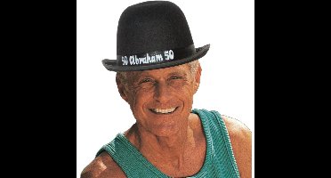 Folat Abraham bolhoed - zwart - 50 jaar verjaardag