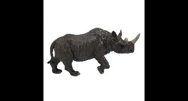 Grijze speelgoed neushoorn 12 cm
