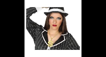Ketting dollar teken - goud - rapper/pimp kostuum - Carnaval