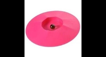 Knikkerpot van kunststof - 17 cm - roze - met knikkers