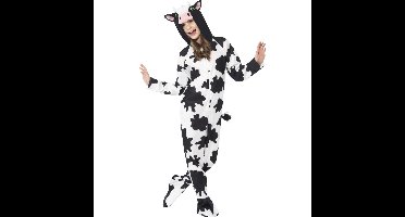 Koe Onesie - zwart/wit - verkleedkleding - koeienpak - verkleden