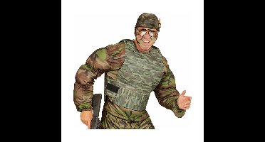 Kogelvrij leger camouflage vest - 1x - groen/bruin - polyester