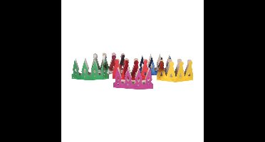 Kroontjes voor kinderen - karton - 6x stuks - kronen - verjaardag