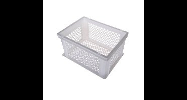 Lastpak Fietskrat - wit - lichtgewicht - 40x30x22 cm - melkkrat