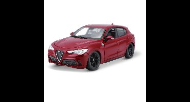 Modelauto - Alfa Romeo Stelvio - rood - metaal - schaal 1:24 - auto