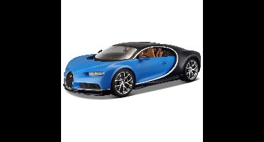 Modelauto - Bugatti Chiron - blauw - metaal - schaal 1:24 - speelgoed