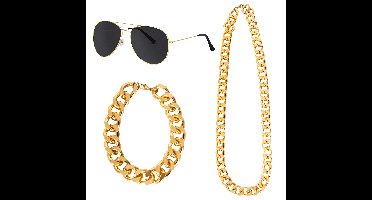 PartyXplosion Carnaval verkleed Pooier/Pimp/Gangster set - foute party