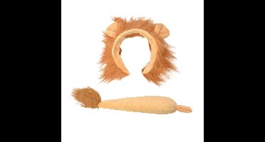 Rubies Verkleed set leeuw - oortjes/staart - bruin