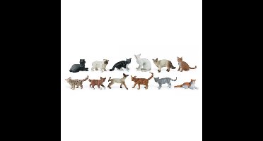 Safari LTD Speelgoed katten - 11x - kunststof - speeldiertjes