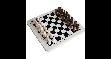 Schaakspel zwart/wit 30 x 30 cm