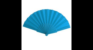 Spaanse Handwaaier - turquoise - 23 x 43 cm - Verkoeling waaiers