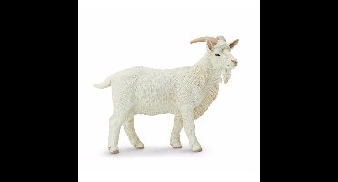 Speelgoed figuur - geit - wit - 9 cm - plastic - bok - speelgoed geitje - speelfiguren