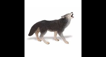 Speelgoed nep huilende wolf 9 cm