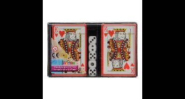 Speelkaarten en dobbelstenen set