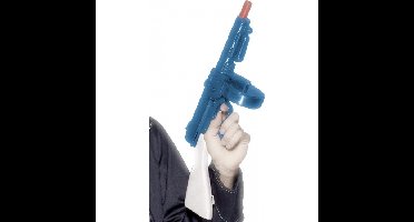 Tommy gun geweer met geluid - blauw - kunststof - 49 cm