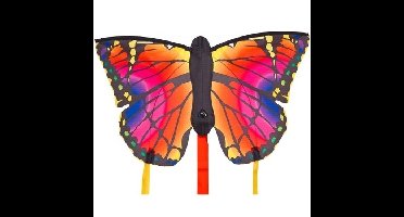 Vlinder vlieger - blauw - met staarten - 52 x 34 cm - strandspeelgoed