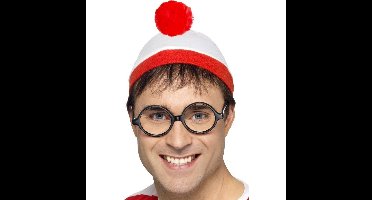Waar is Wally carnaval verkleed setje - wit/rood - voor volwassenen