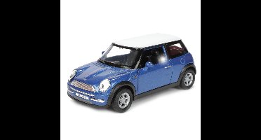 Welly Mini Cooper auto - blauw - die-cast metaal - 11 cm - two colours