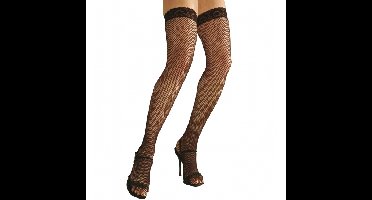 Widmann Visnet hold ups dameskousen/panty - met kanten rand - zwart