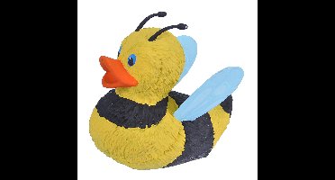 Wild Republic Bij badeendje - rubber - 10 cm - zwart/geel - badderen