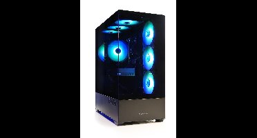AMD Ryzen 7 5700G 8-Core Game PC SET |24" Monitor|Gaming Toetsenbord, Muis, Headset en Muismat|16GB RAM|1TB SSD|Sharkoon AK6 RGB Black Aquarium Case