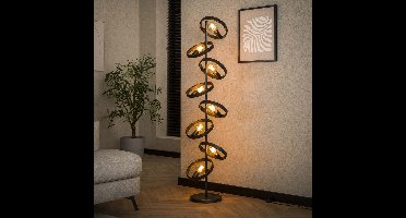 Lyora Ringen vloerlampHover 160cm - 8x E27 - charcoal - 8402/76