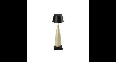 KonstSmide Oplaadbare tafellampFrejus zwart met keramiek - 7893-337