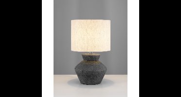 Lyora TafellampPlumage antraciet met crème kap - 9001069