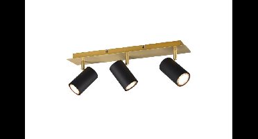 Trio OpbouwspotMarley zwart met goud - 802400380