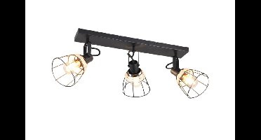 Trio Zwarte plafondlampJerome design 4-lichts - R86233032