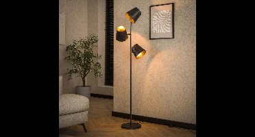 Lyora Rustieke vloerlampKinetic 167cm - charcoal - 8361/76