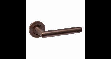 Intersteel DeurklinkQ 01 op rond rozet brons - 1.343.102.102