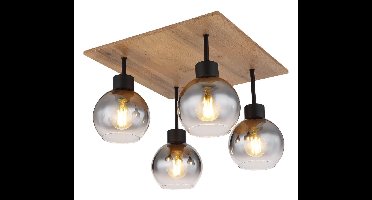 Globo Landelijke plafondlampMoitas 4-lichts vierkant - 15656-4D