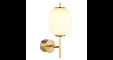 Globo Gouden wandlampEwald wit glas - 15217W