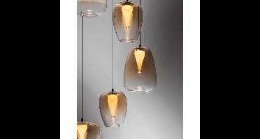 Lyora Design hanglampOblo 5-lichts amber glas - 9009179