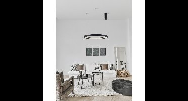 Lyora Ronde hanglampPerrine zwart Ø 60cm - 9345616