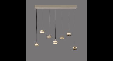 Paul Neuhaus 7L eettafel hanglampPure Falling Rings bronce - 2505-97