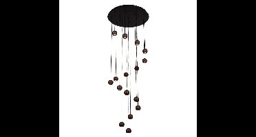 Premium by Lucide Design vide hanglampMontana 16-lichts koffie bruin - 68400/92/96