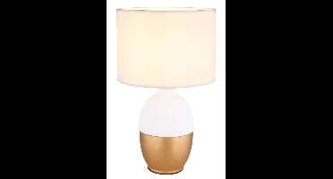 Globo Gouden tafellampValentino met wit - 21627W