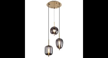 Globo Gouden hanglampBlacky I 3-lichts - 15345-3MM