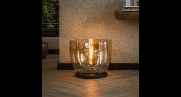 Lyora Vloerlamp amber glasUP Ø 48cm - 41cm hoog - 8003/39A