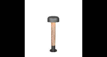 Trio TuinlampFraser grijs met hout 54cm - 562560135