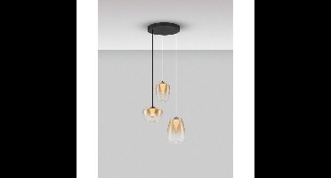 Lyora Design hanglampOblo 3-lichts amber glas - 9009177