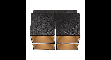 Nordlux OpbouwspotEthan zwart vierkant - 2110430103